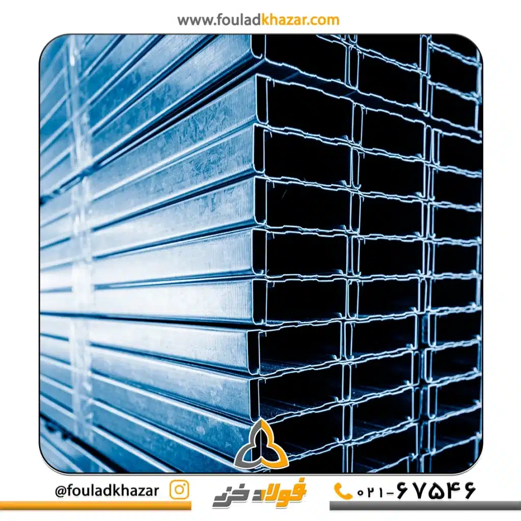 جدول وزنی پروفیل قوطی 48 https://fouladkhazar.com/wp-content/uploads/2024/08/پروفیل-گالوانیزه.webp -